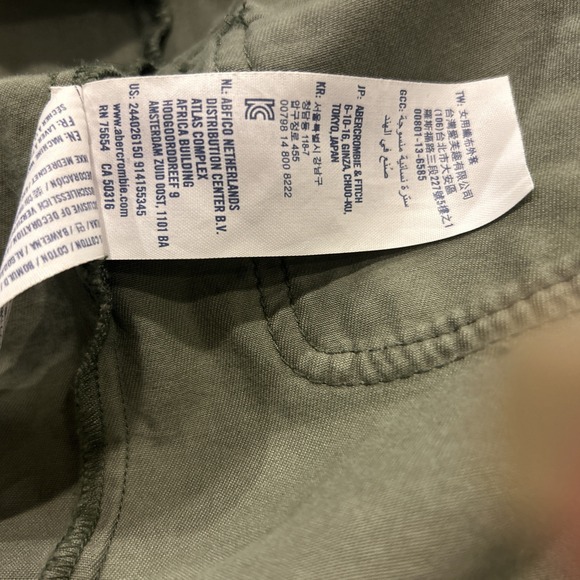 Abercrombie & Fitch Kids Girls XL 16 Army Green Utility Field Jacket - Picture 8 of 14